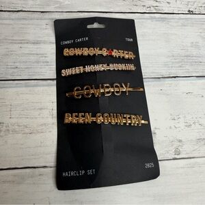Cowboy Carter Gold Hair Clip Set - Women’s Hair Accessories